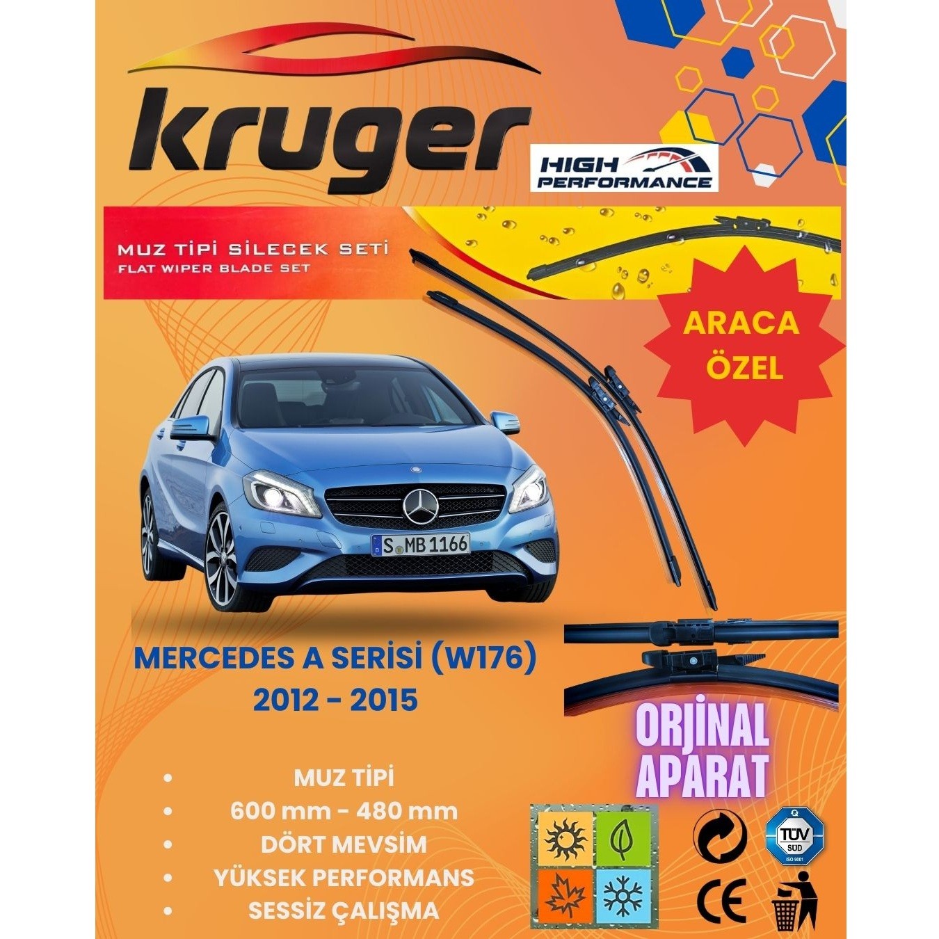 MERCEDES A SERİSİ (W176) (2012 - 2015) - KRUGER MUZ SİLECEK TAKIMI