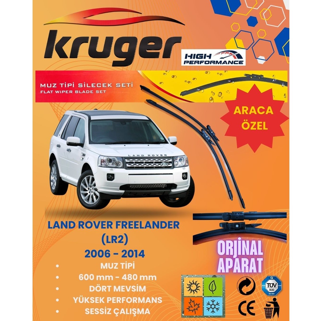 LAND ROVER FREELANDER (LR2) (2006 - 2014) - KRUGER MUZ SİLECEK TAKIMI
